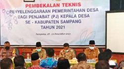 Pembekalan Tekhnis penyelenggaraan pemerintahan Desa (Pemdes) bagi penjabat (Pj) Kepala Desa Kabupaten Sampang