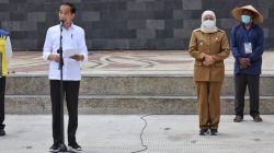 Presiden Jokowi Saat Meresmikan Bendungan Tugu di Trenggalek