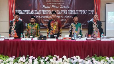 KPU Sumenep menyelesaikan Pleno Terbuka Rekapitulasi dan Penetapan Daftar Pemilih Tetap (DPT) untuk Pemilu 2024