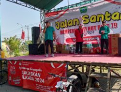 Gelar Jalan Santai HUT Ke-79 RI, Ini Pesan Kades Singogalih Jelang Pilkada Serentak