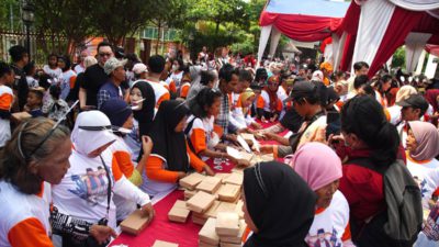 Pramono Anung Attends Festival 1.000 Nasi Uduk In Jakarta