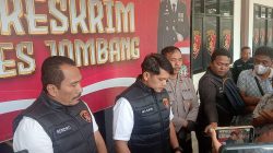 AKP Magribi saat Persrilis Curanmor di Mapolres Jombang