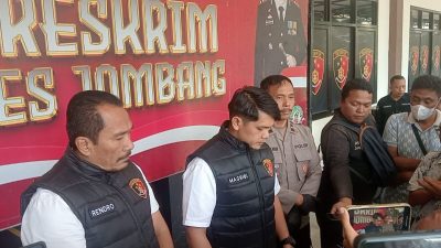 AKP Magribi saat Persrilis Curanmor di Mapolres Jombang