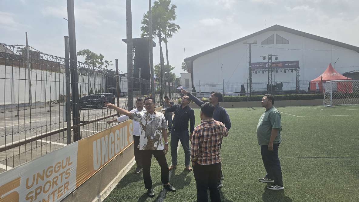 Pengecekan venue di Unggul Sport Center, Guna Turnamen Turnamen Mini Soccer